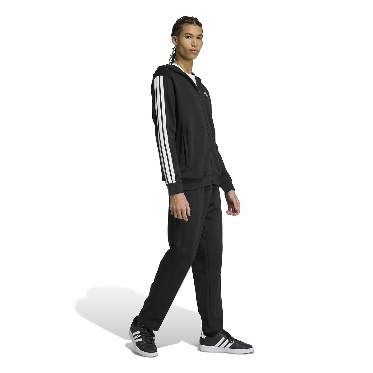 Survêtement molleton 3 bandes noir, ADIDAS SPORTSWEAR