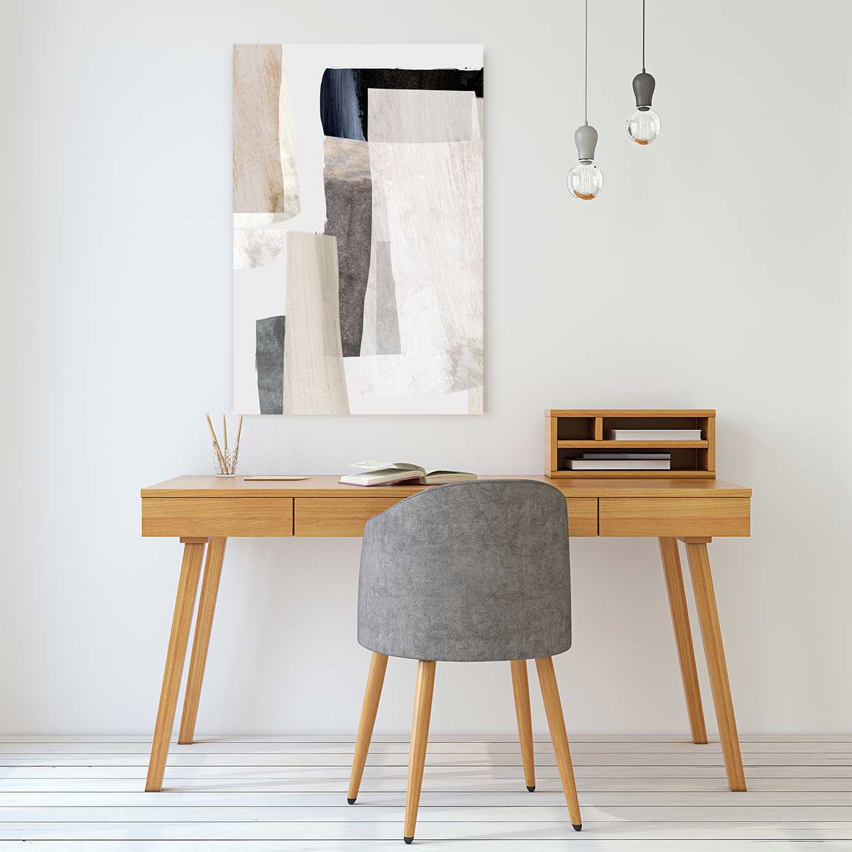 Tableau argile n°2 toile imprimée, HEXOA