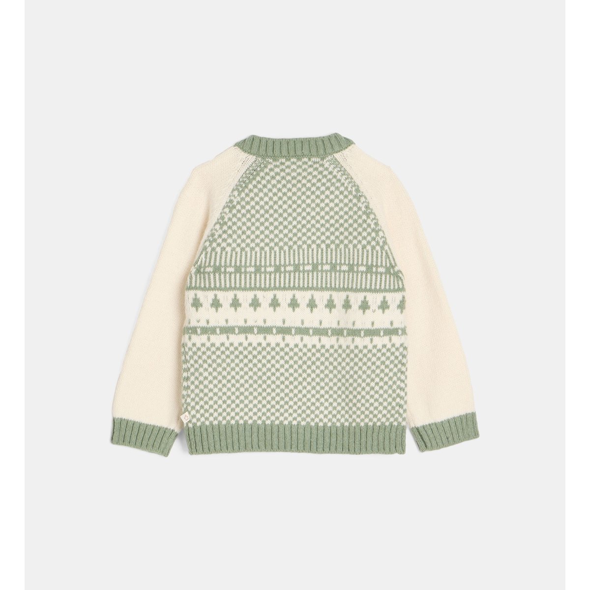 Pull vitou écru et vert, CADET ROUSSELLE