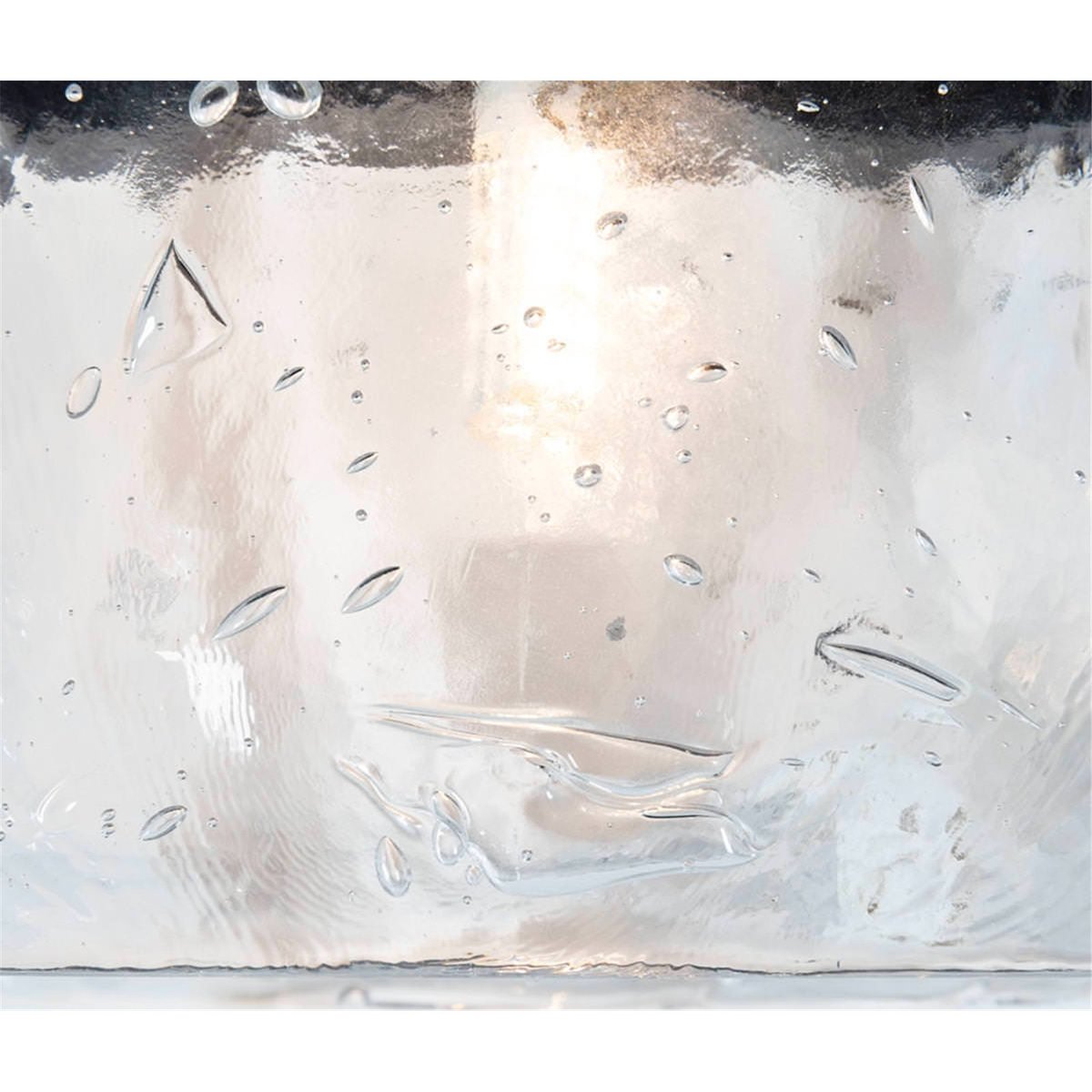 Applique en verre soufflé et métal transparent et noir mat, RECOLLECTION