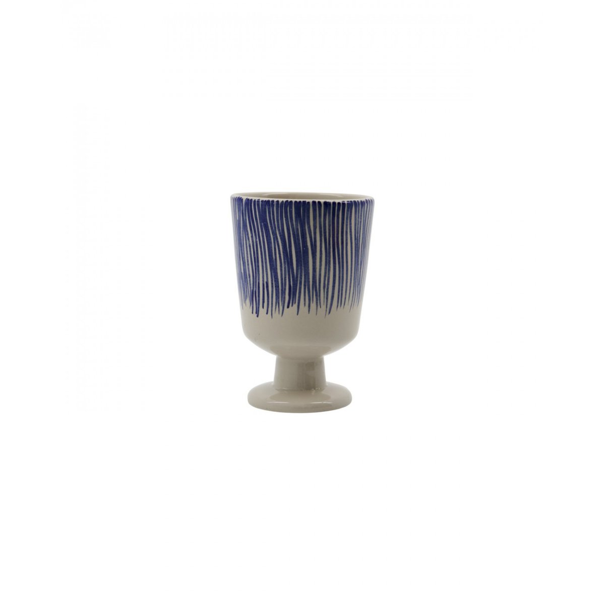 Lot de 2 tasses à pied Diva blanc, bleu, HOUSE DOCTOR