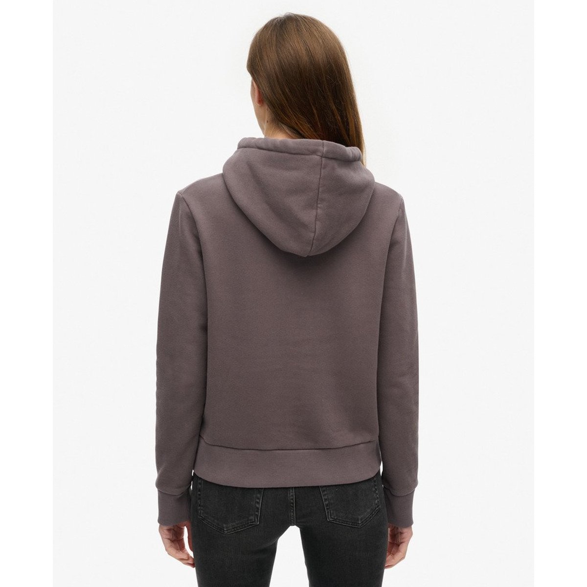 Sweat à capuche Vintage Logo Tokyo gris granite foncé, SUPERDRY