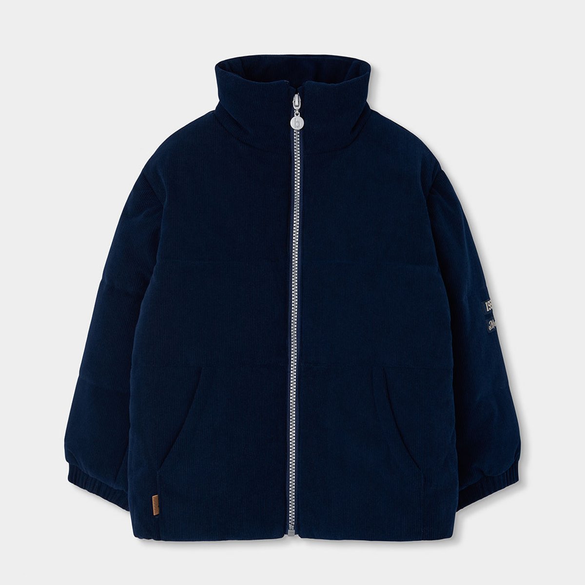 Parka en velours cotelé garçon avec fermeture bleu, BOBOLI