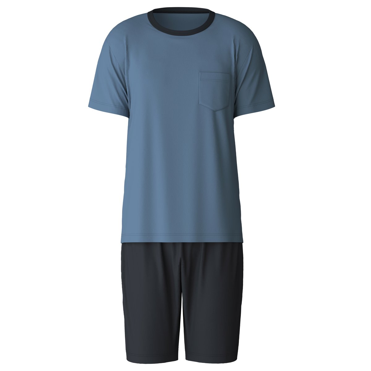 Pyjama court manches courtes Coton RELAX ESSENTIALS coronet blue, CALIDA