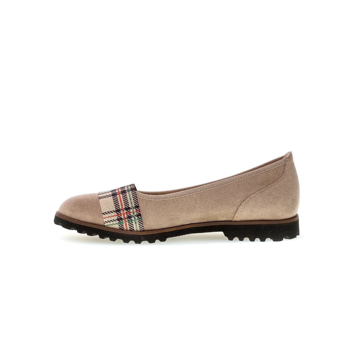 Ballerines en textile à talon bloc beige, GABOR