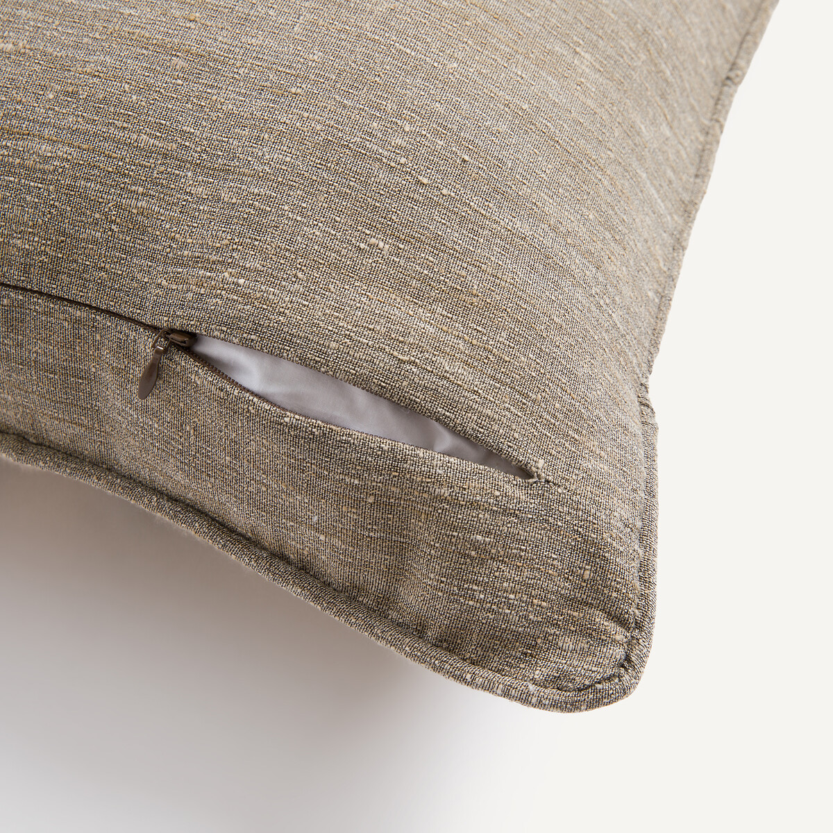 Alecta Embroidered Fleece Cushion Cover sand/black, AM.PM