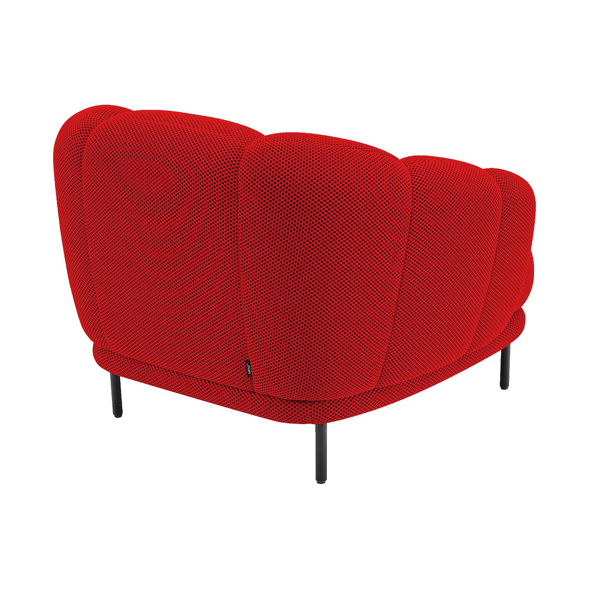 Fauteuil droit tissu PARATY rouge, HABITAT