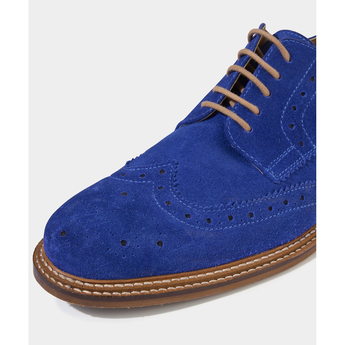 Richelieus Daim à Lacets Cuir Première Qualité bleu, JOE BROWNS