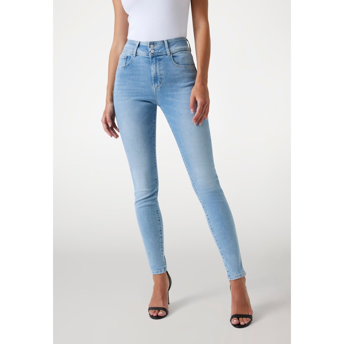 Jean Skinny Shape Up bleu clair, GUESS