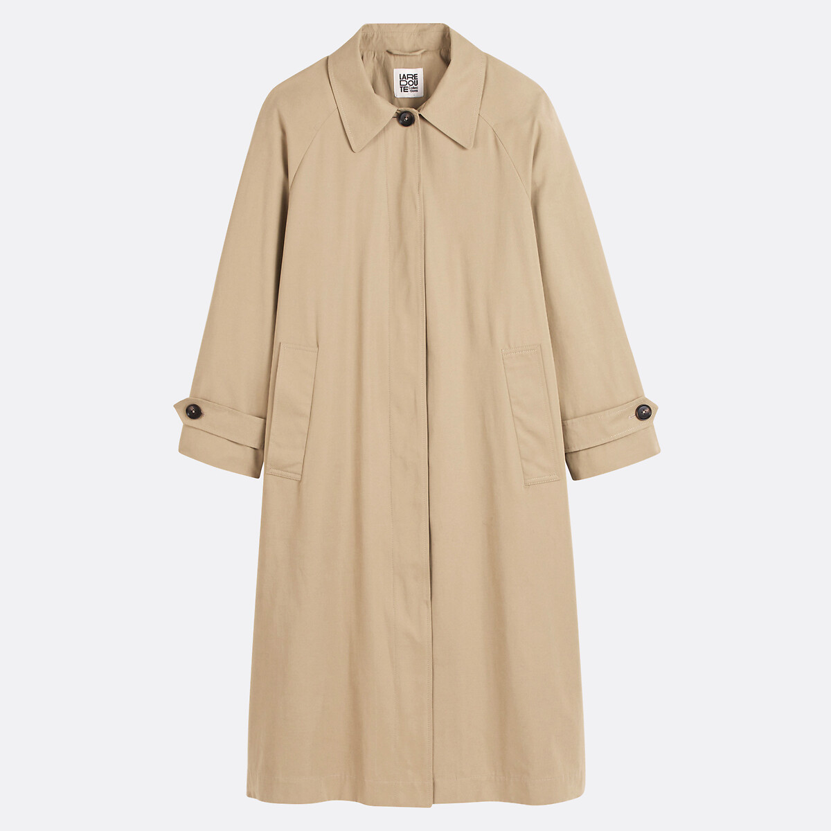 Signatures Maurice Oversize Trench Coat with Button Fastening beige, LA REDOUTE COLLECTIONS
