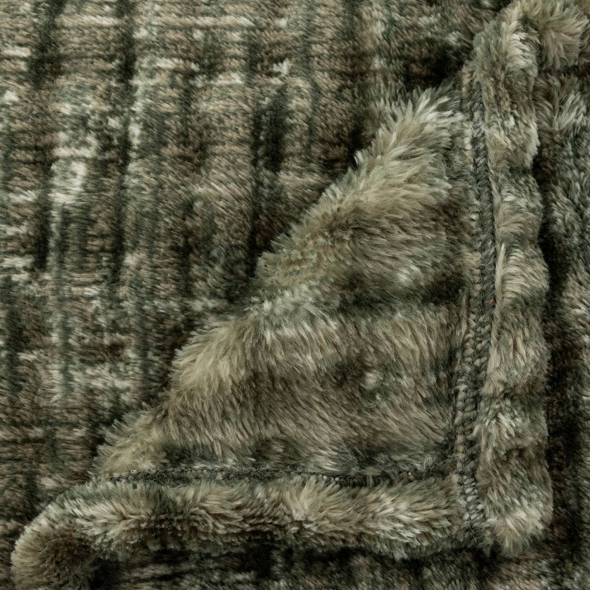 Plaid en flanelle 3D VIGGO gris, ATMOSPHERA