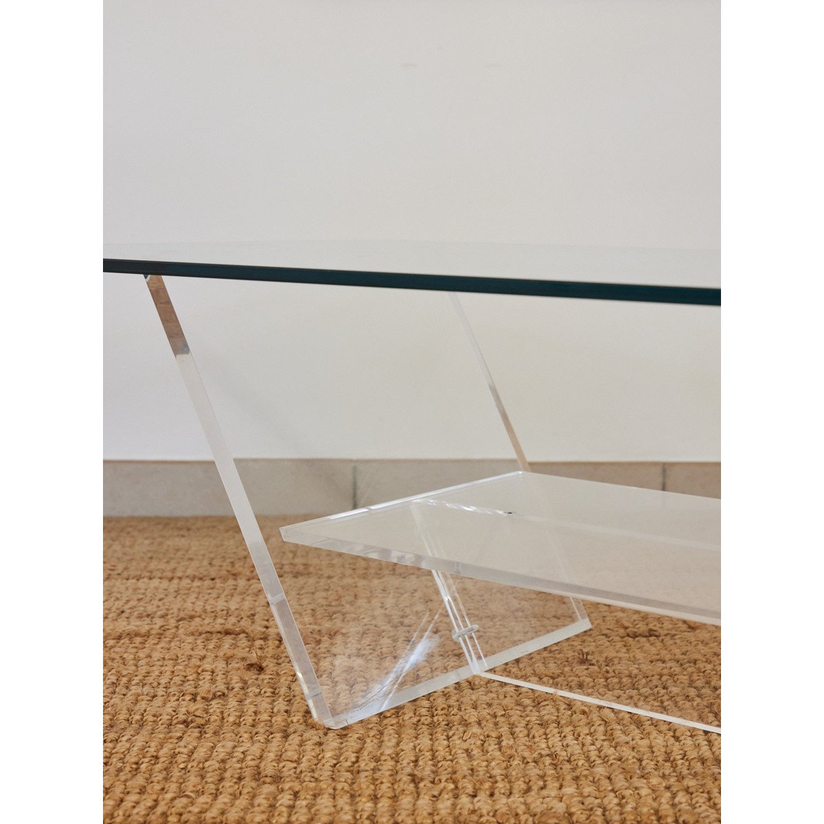 Table basse en plexiglass Donna N°1000 - Bon état transparent, DEBONGOUT