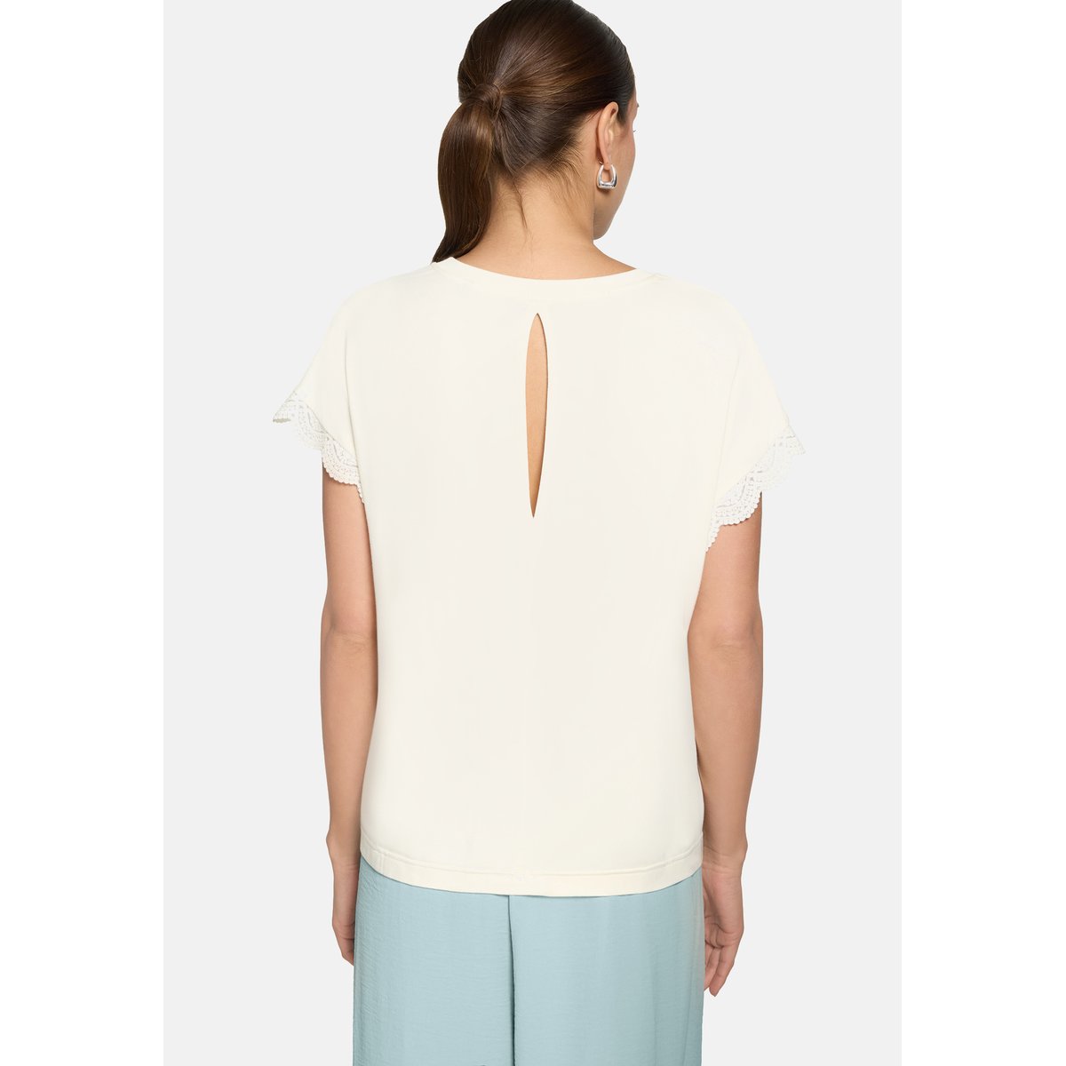 T-shirt en coton en dentelle eggnog, ZERO