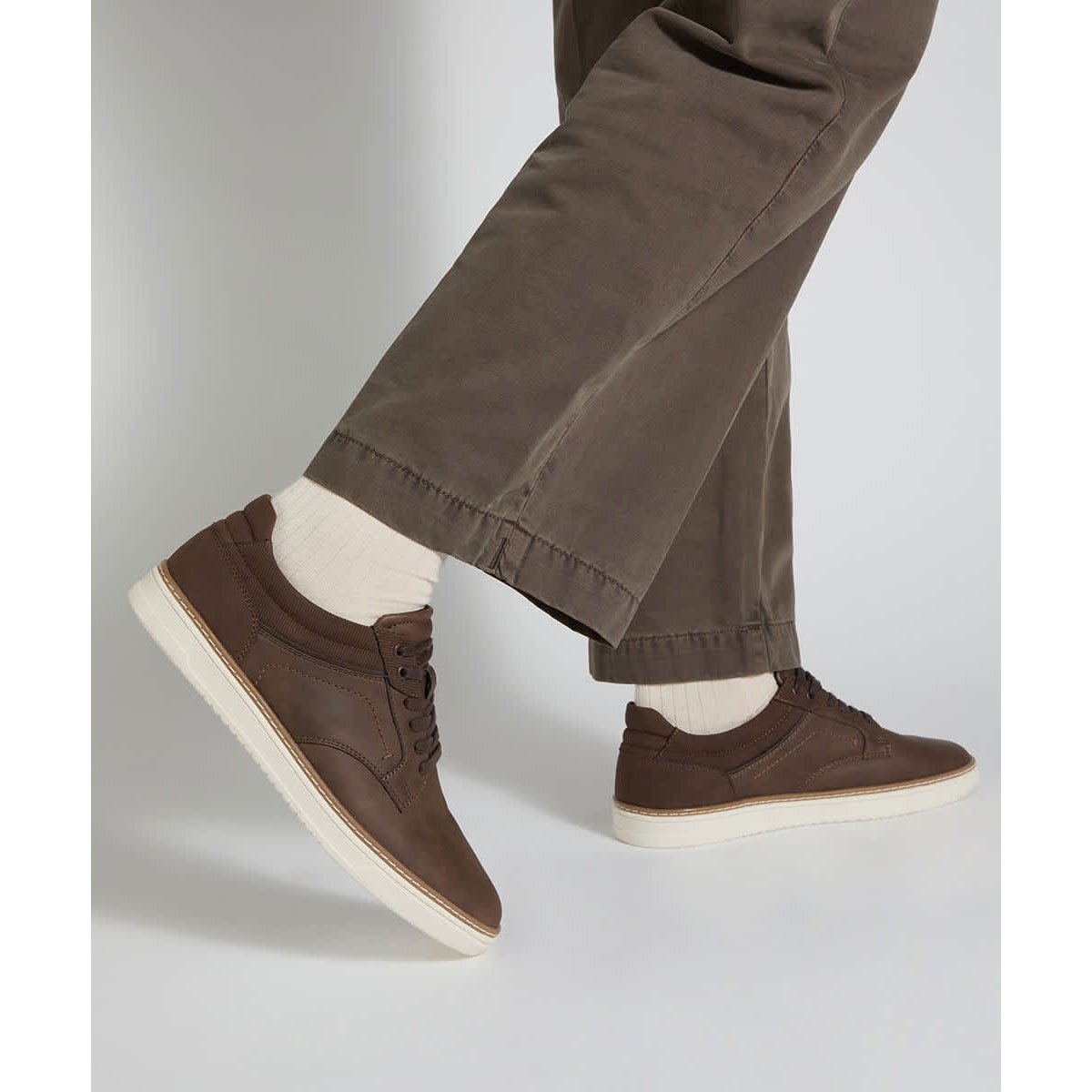 Baskets basses à lacets - TEO brown-synthetic, DUNE LONDON