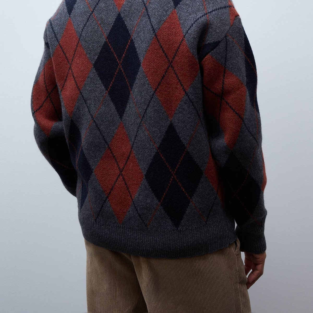 Pull col polo en laine anthracite chine, MONOPRIX