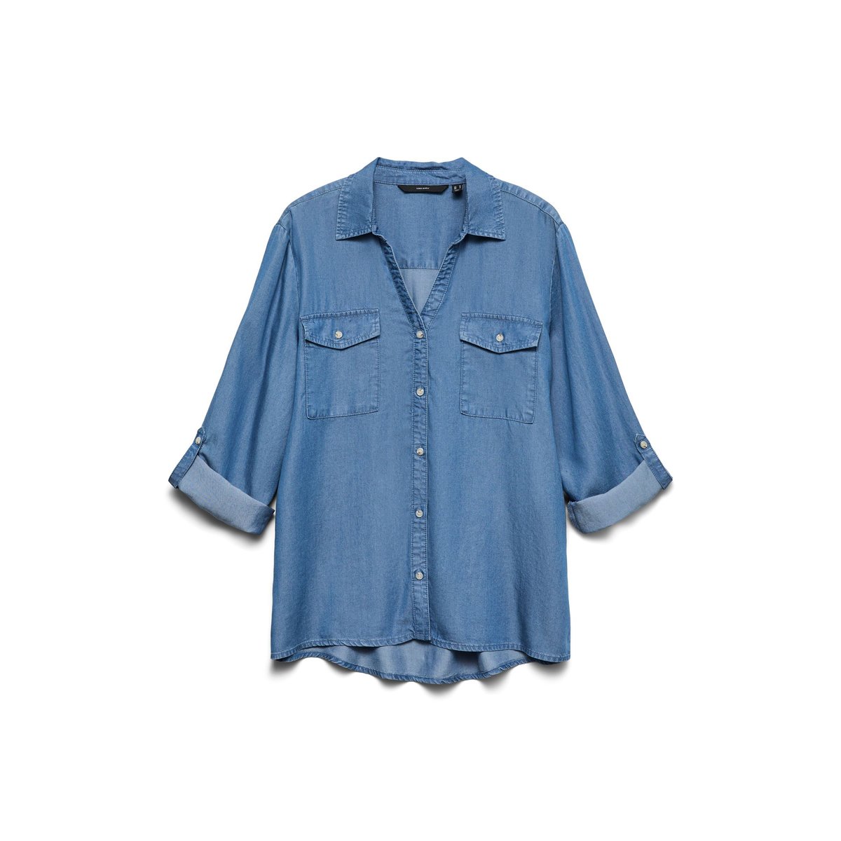 Chemise En Denim medium blue denim, VERO MODA
