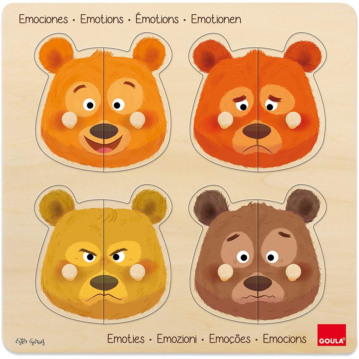 Puzzle émotions beige, GOULA