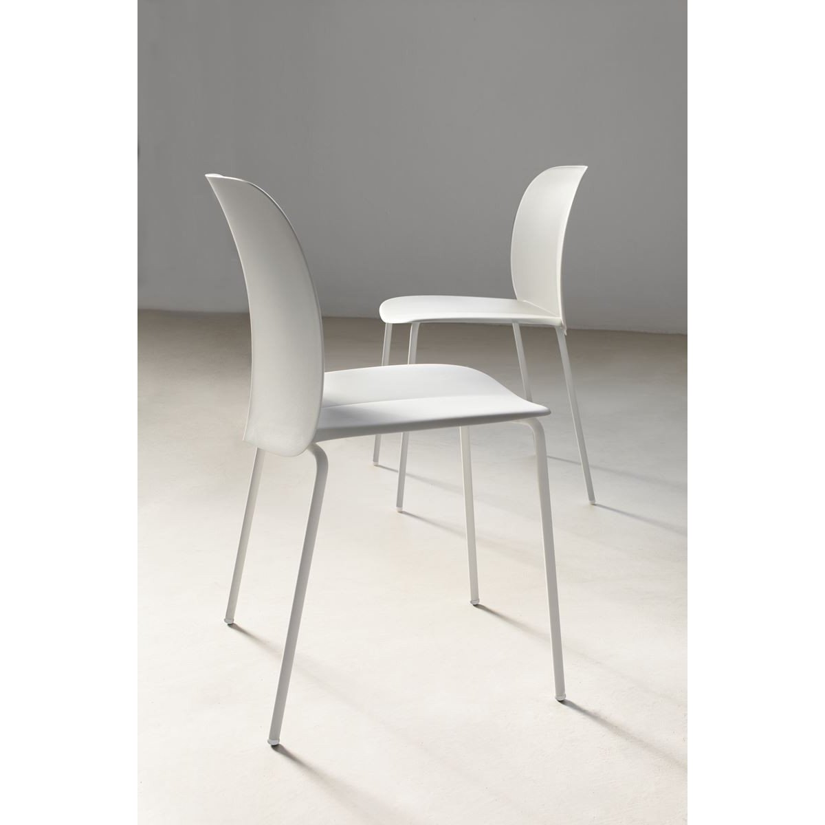 Chaise design empilable, MENTHA blanc, SCAB DESIGN
