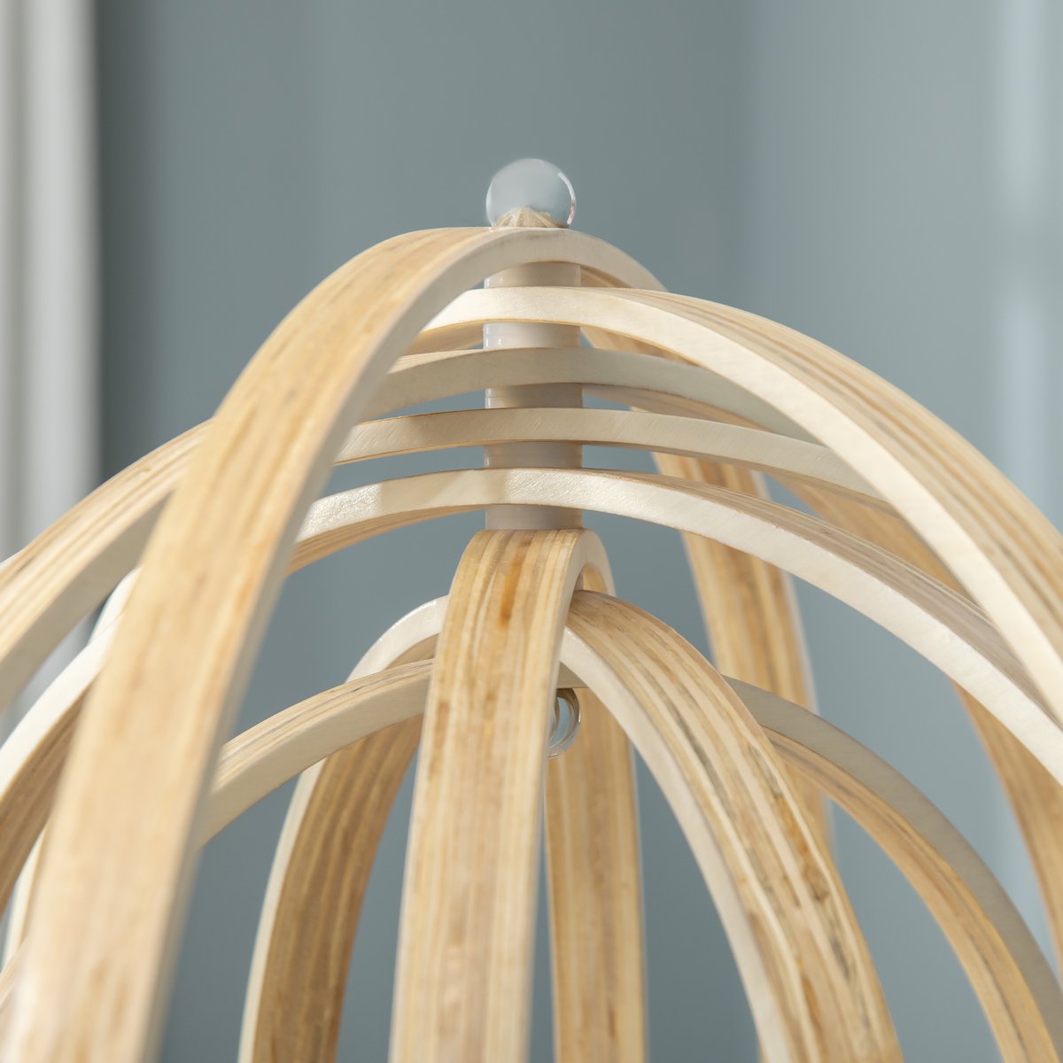 Lampadaire Bois Bois naturel beige, HOMCOM