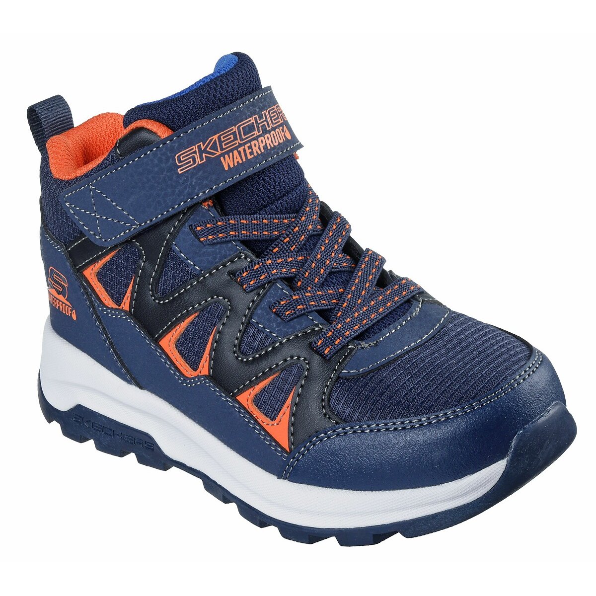 Kids Storm Blazer Trainers: Drizzle Squad navy/orange, SKECHERS