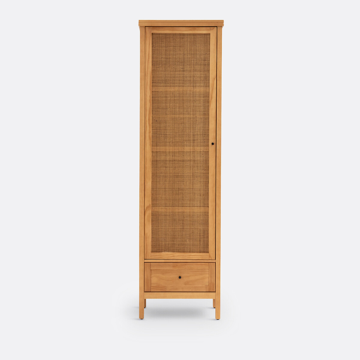 Armoire 1 porte pin massif et cannage, Gabin naturel, LA REDOUTE INTERIEURS