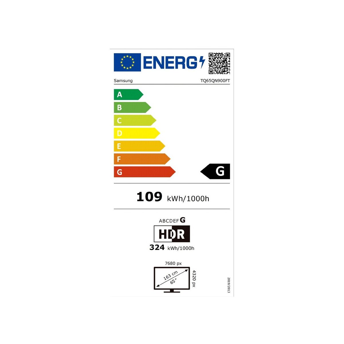 TV Mini LED TQ65QN900F (2025) 65" (164 cm) 8K - Smart TV, anti-reflet couleur unique, SAMSUNG