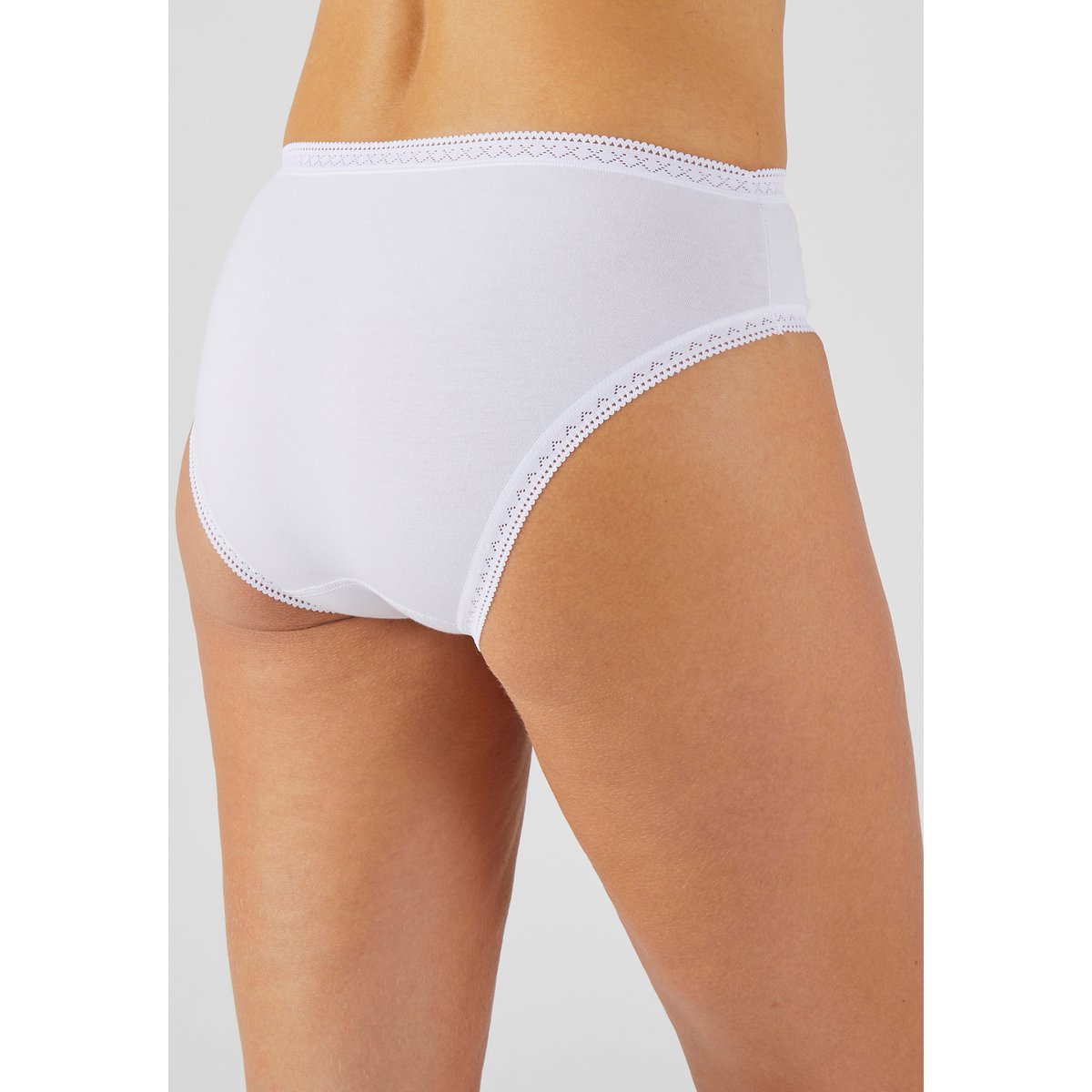 Lot de 3 Culottes mini en coton + 1 gratuite blanc, DAMART