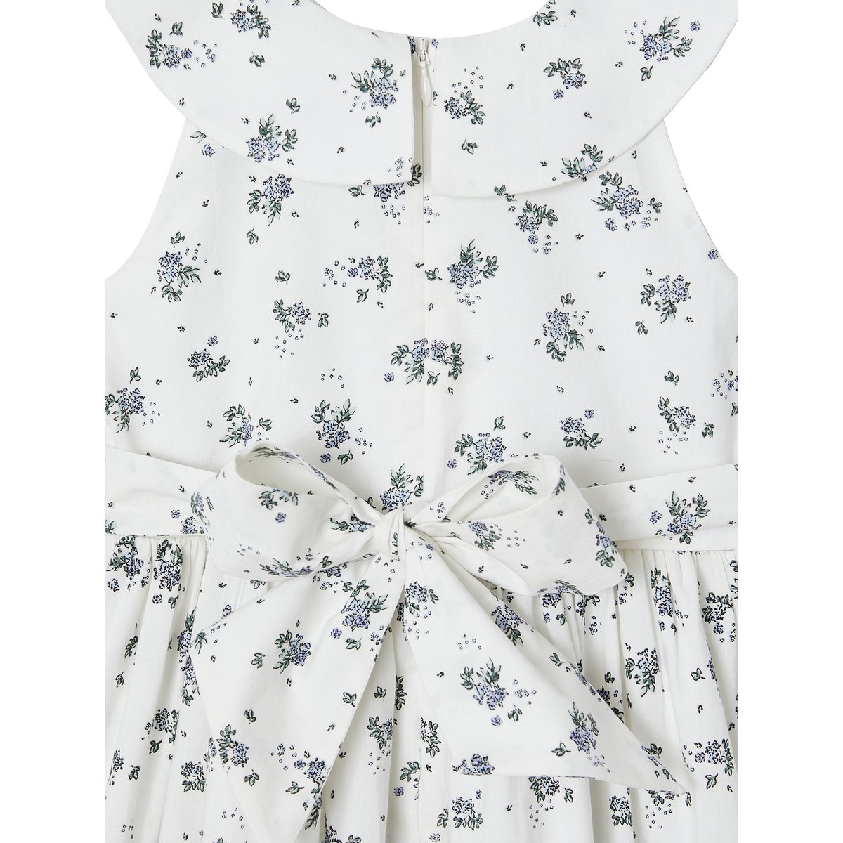 Robe de cérémonie imprimée fleurs blanc, VERTBAUDET