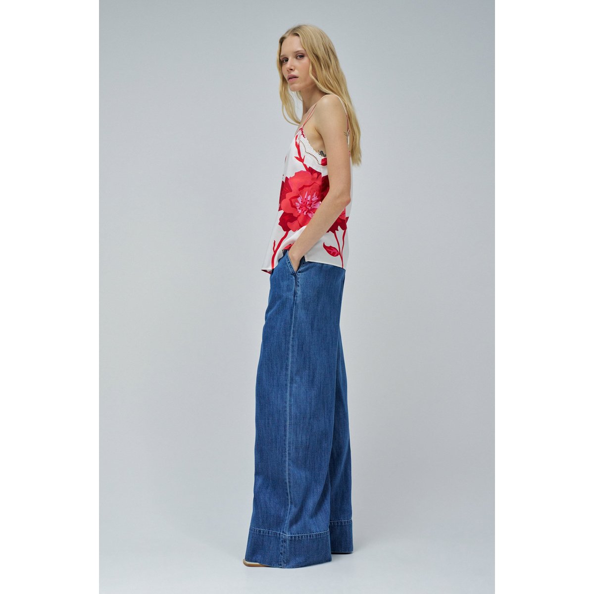 HAUT À MOTIF FLORAL ecru, SALSA JEANS
