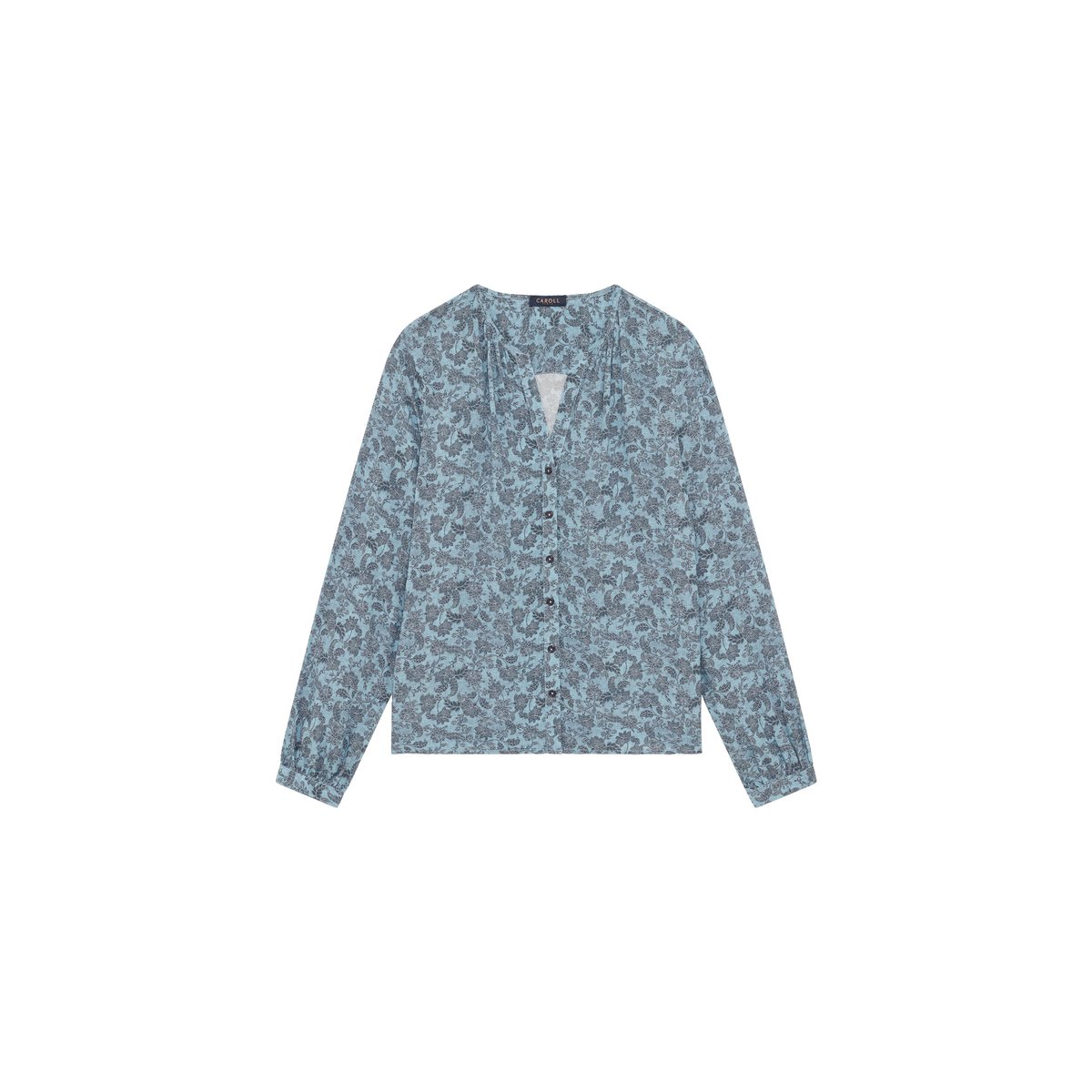 Chemise droite tunisien COLOMBY bleu gris, CAROLL