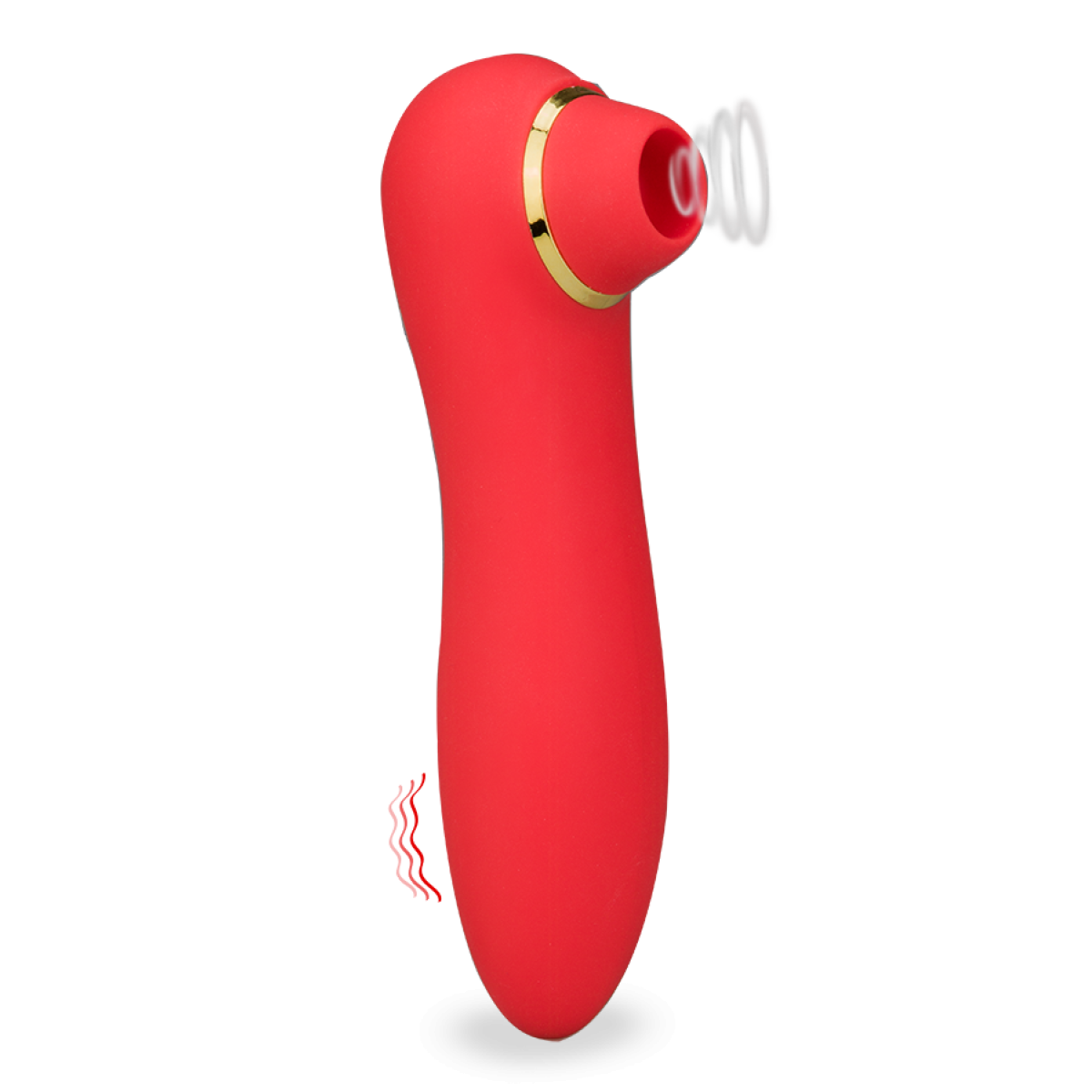 Stimulateur sans contact avec manche vibrant Miami rouge, LOVE AND VIBES