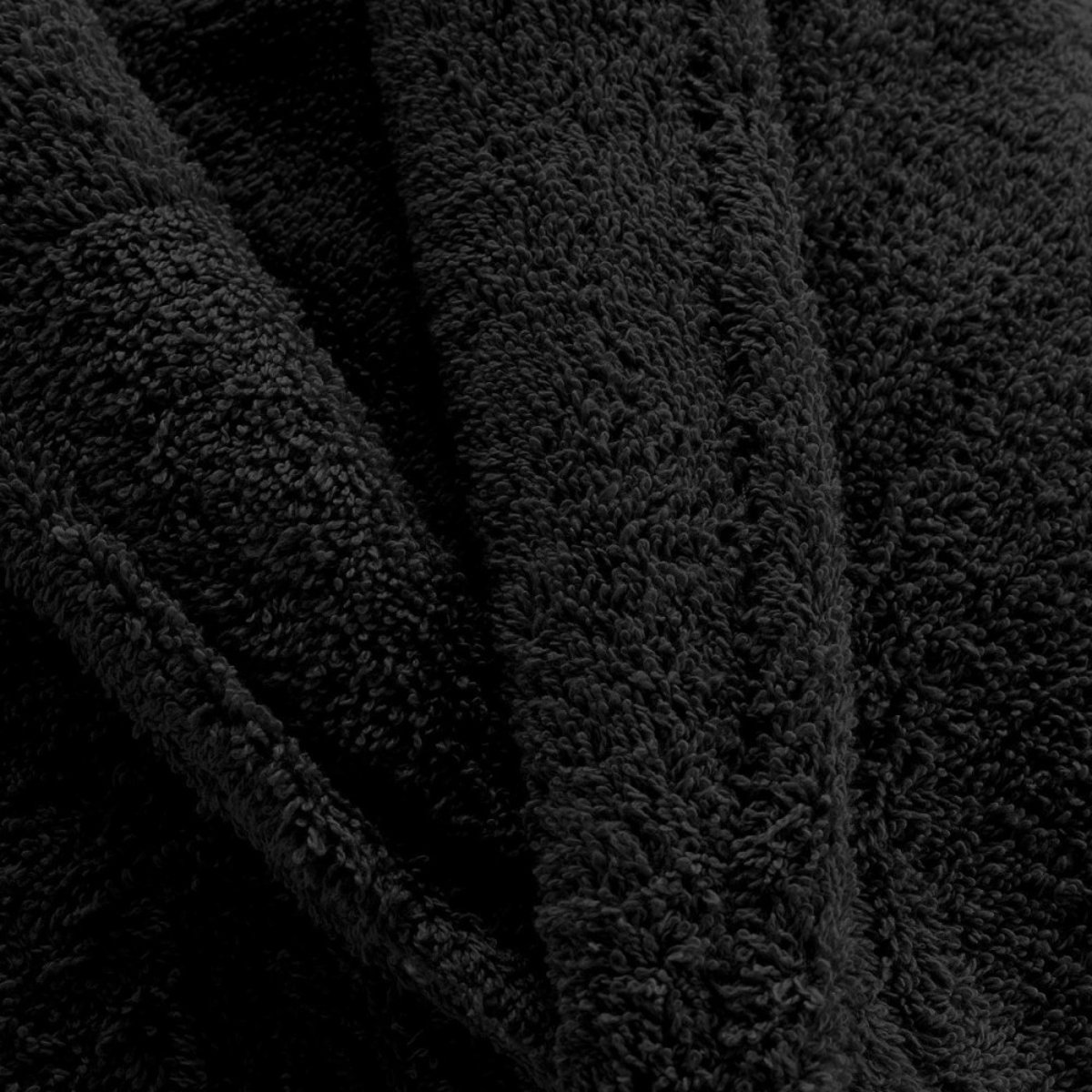 Peignoir col châle en éponge avec ceinture noir, DECORATIE