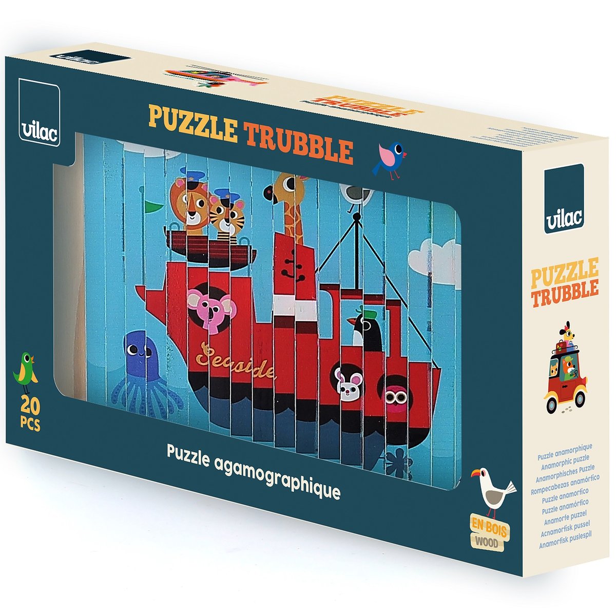 Puzzle 4D Les transports bleu, VILAC