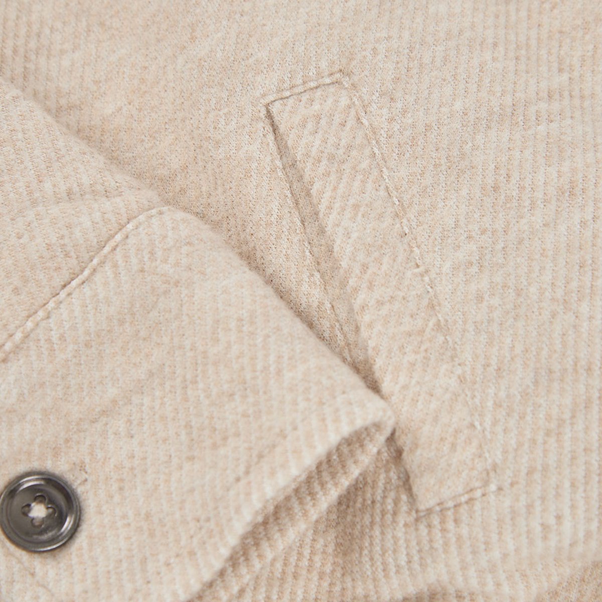 Blouson fille en maille à capuche beige, BOBOLI
