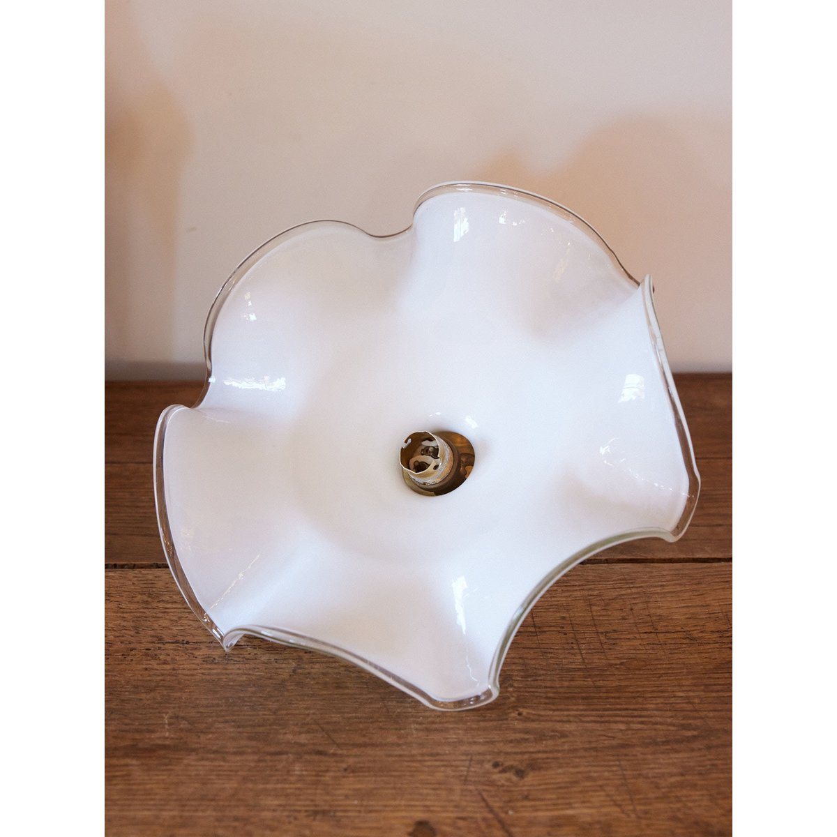 Suspension opaline blanche vintage Sonia N°317 - Bon état blanc, DEBONGOUT