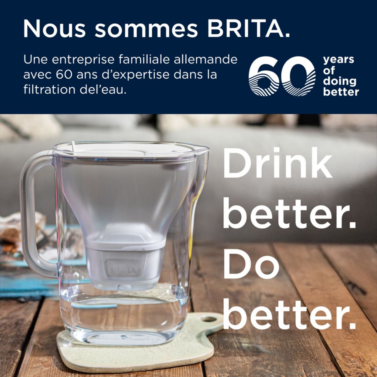Carafe filtrante Style Essential sable + 1 cartouche Maxtra Pro couleur unique, BRITA
