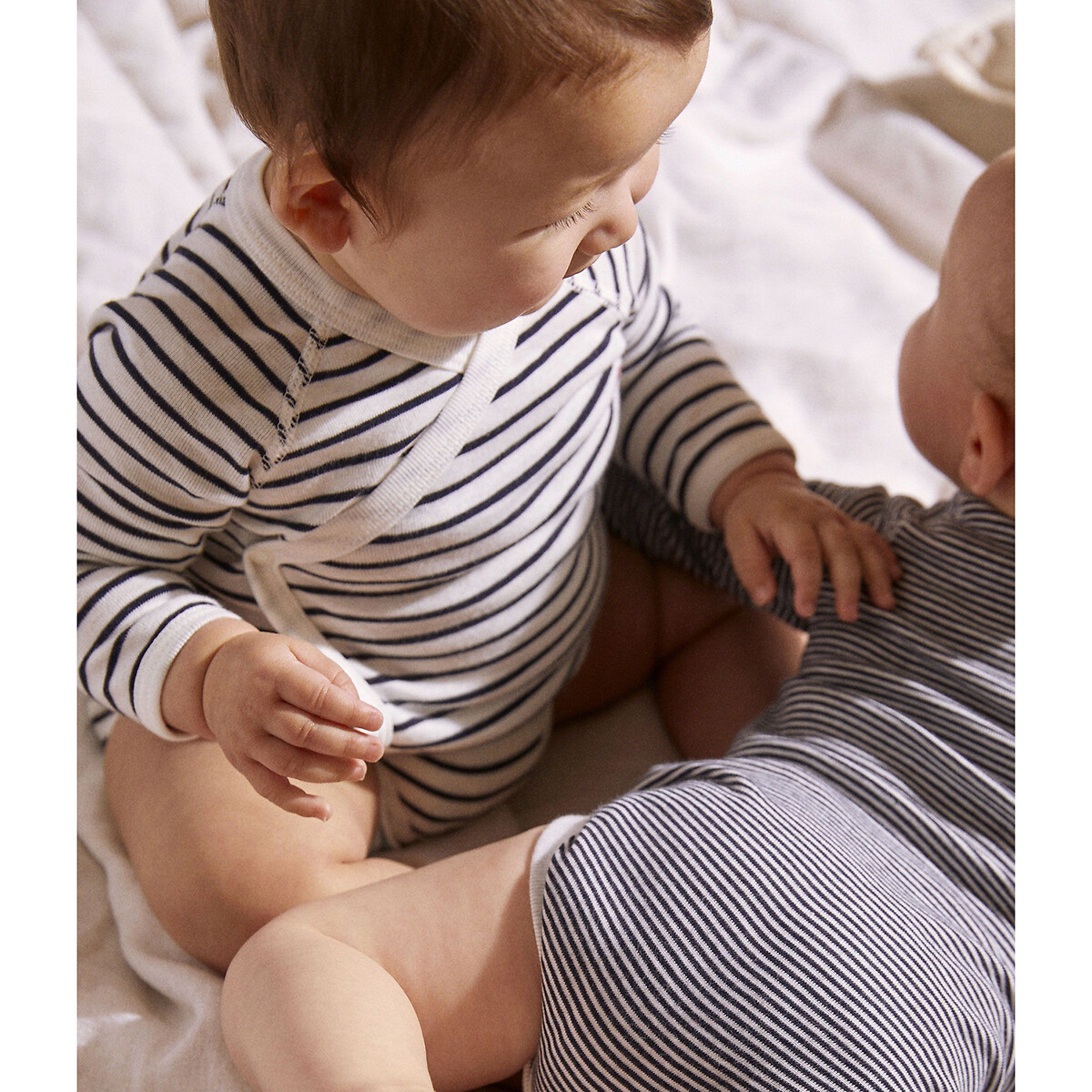Lot 3 bodies ouverture côté blanc + bleu, PETIT BATEAU