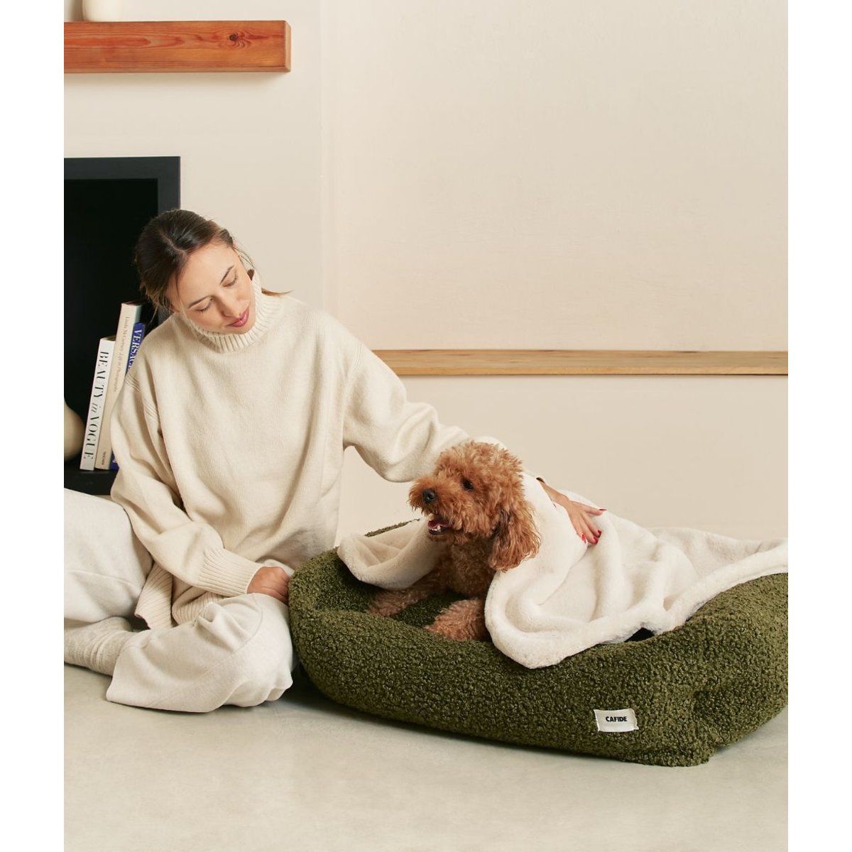 Couverture pour chien fourrure d'imitation, TOIA beige, CAFIDE