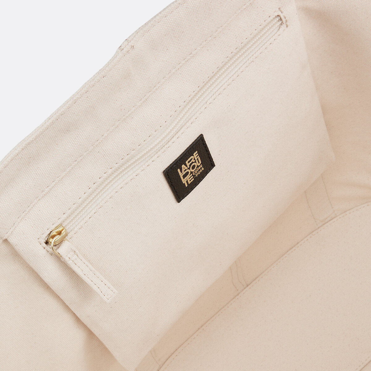 Dual Fabric Tote Bag beige/black, LA REDOUTE COLLECTIONS