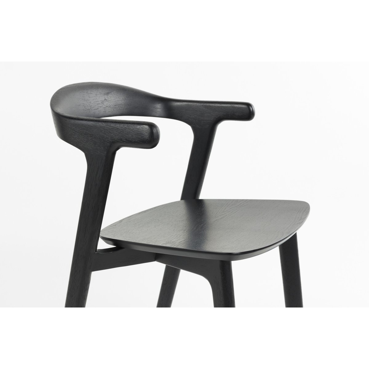 Chaise design en bois (lot de 2), NORTHWOOD noir, ZUIVER