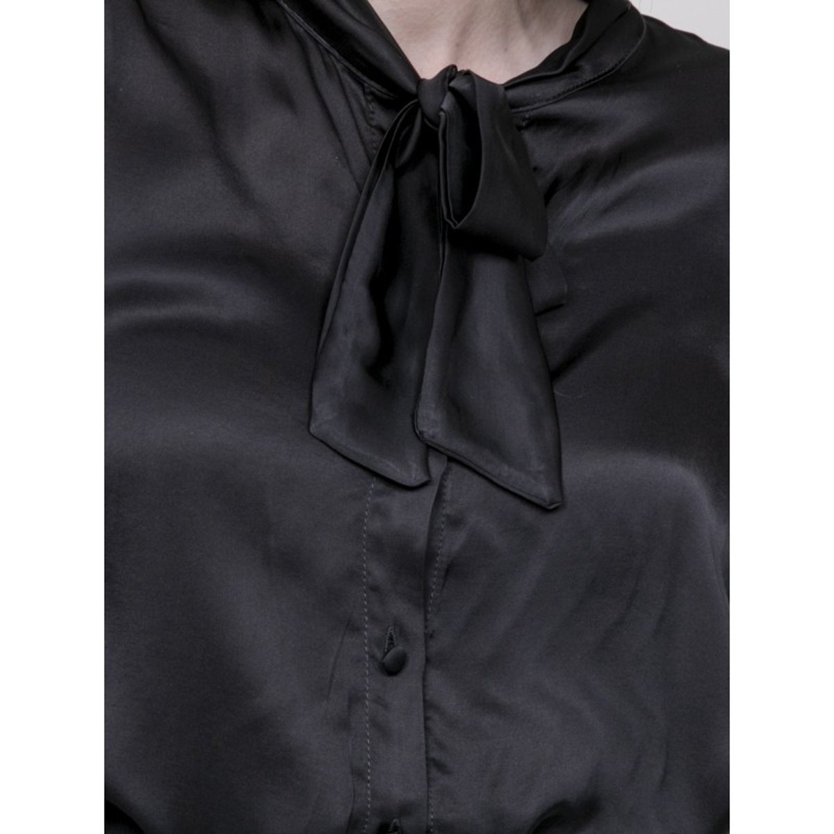 Chemise Satinée Odina noir, DONA LISA