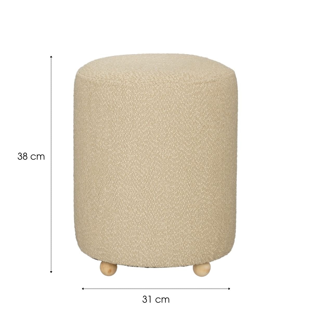 Tabouret YVES beige, MICA DECORATIONS