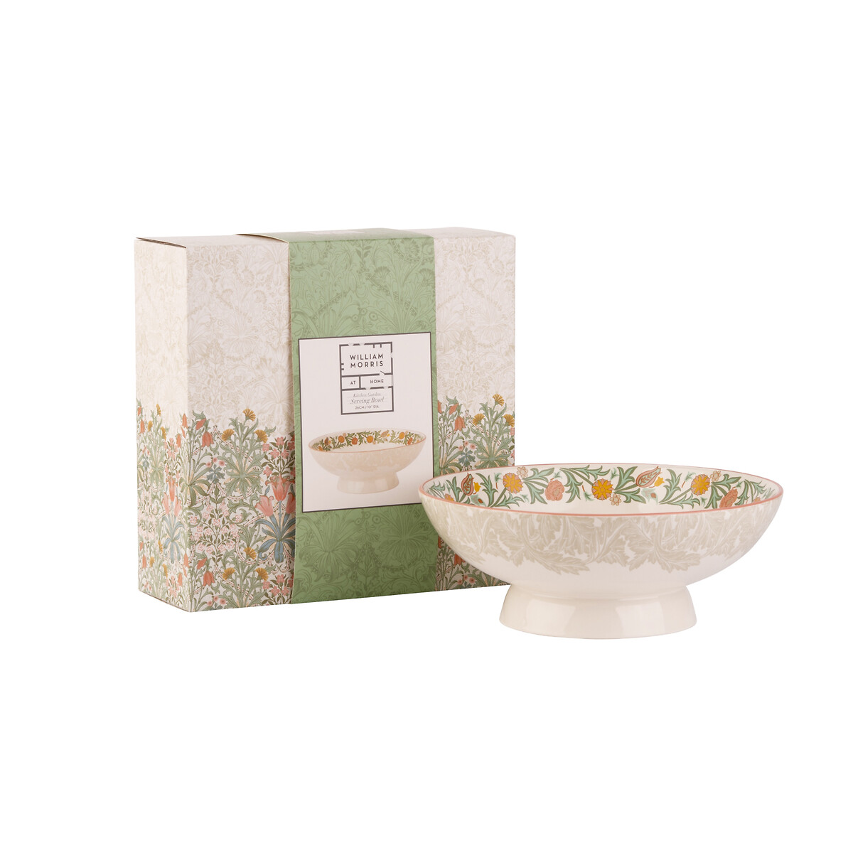 Medium Kitchen Garden Footed Serving Bowl multi-coloured, WILLIAM MORRIS AT HOME