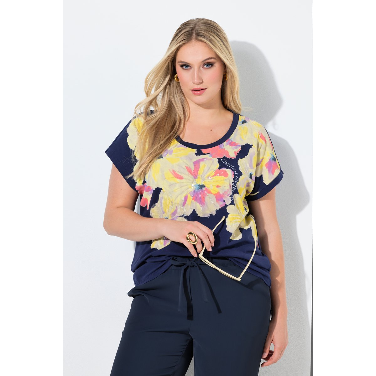 T-shirt oversize, motif à fleurs univers, ULLA POPKEN