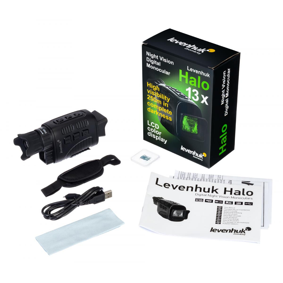 Monoculaire vision nocturne Halo 13x couleur unique, LEVENHUK