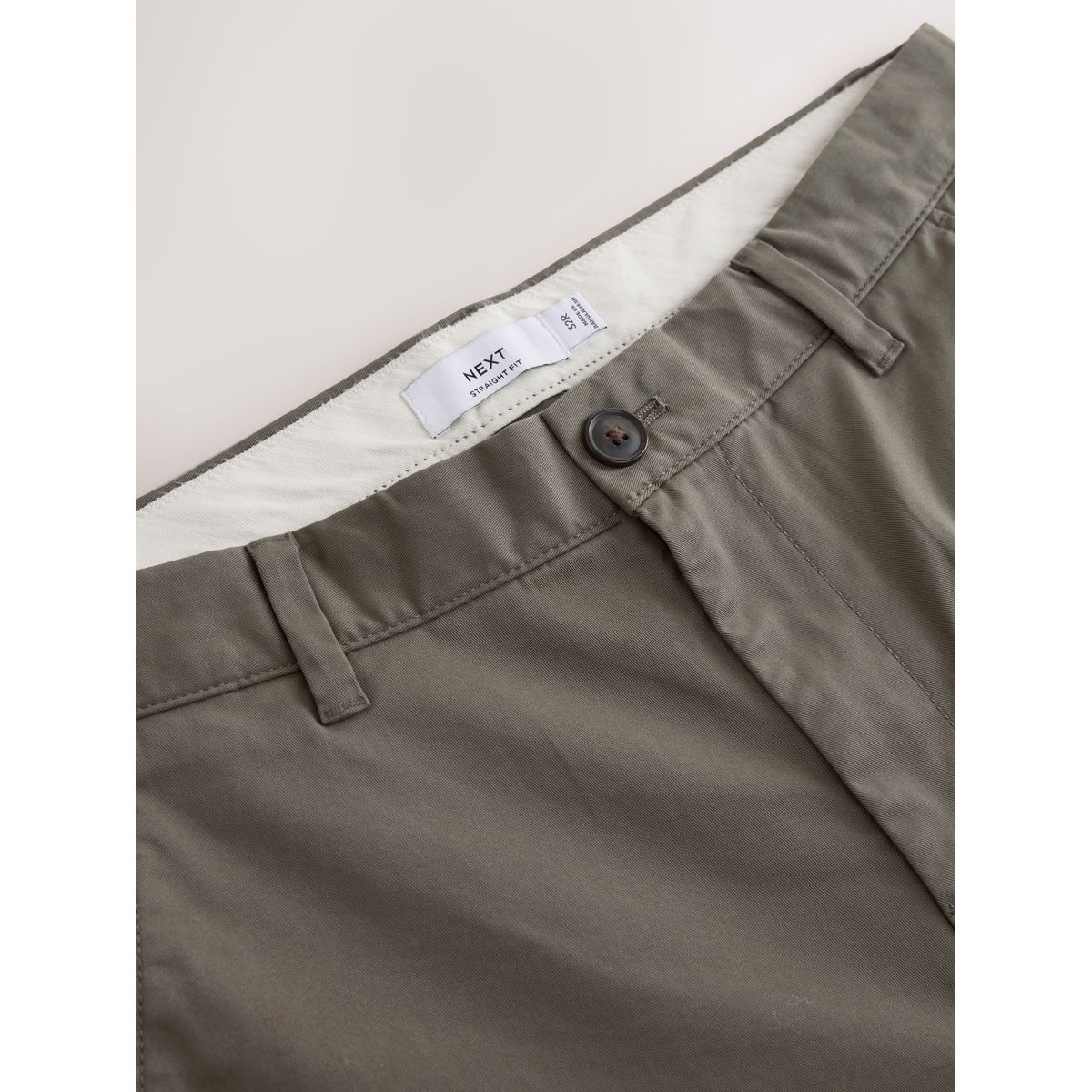 Pantalon chino stretch en coton majoritaire marron champignon, NEXT