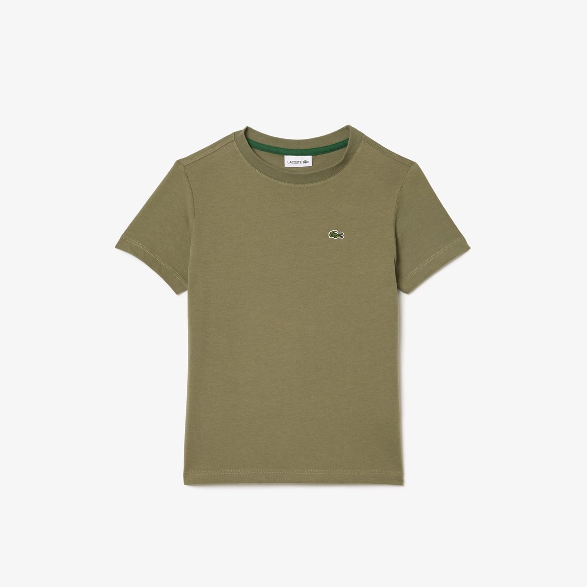 T-shirt coton vert-bmy, LACOSTE
