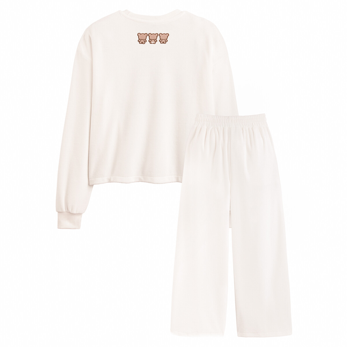 Pyjama velours, motif oursons ecru, LA REDOUTE COLLECTIONS