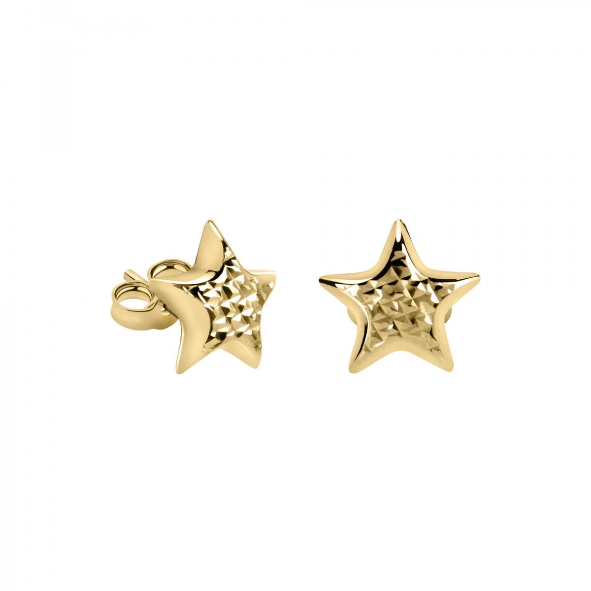 Boucles d'oreilles en or jaune 750 CLASSIC or jaune, BLUESPIRIT