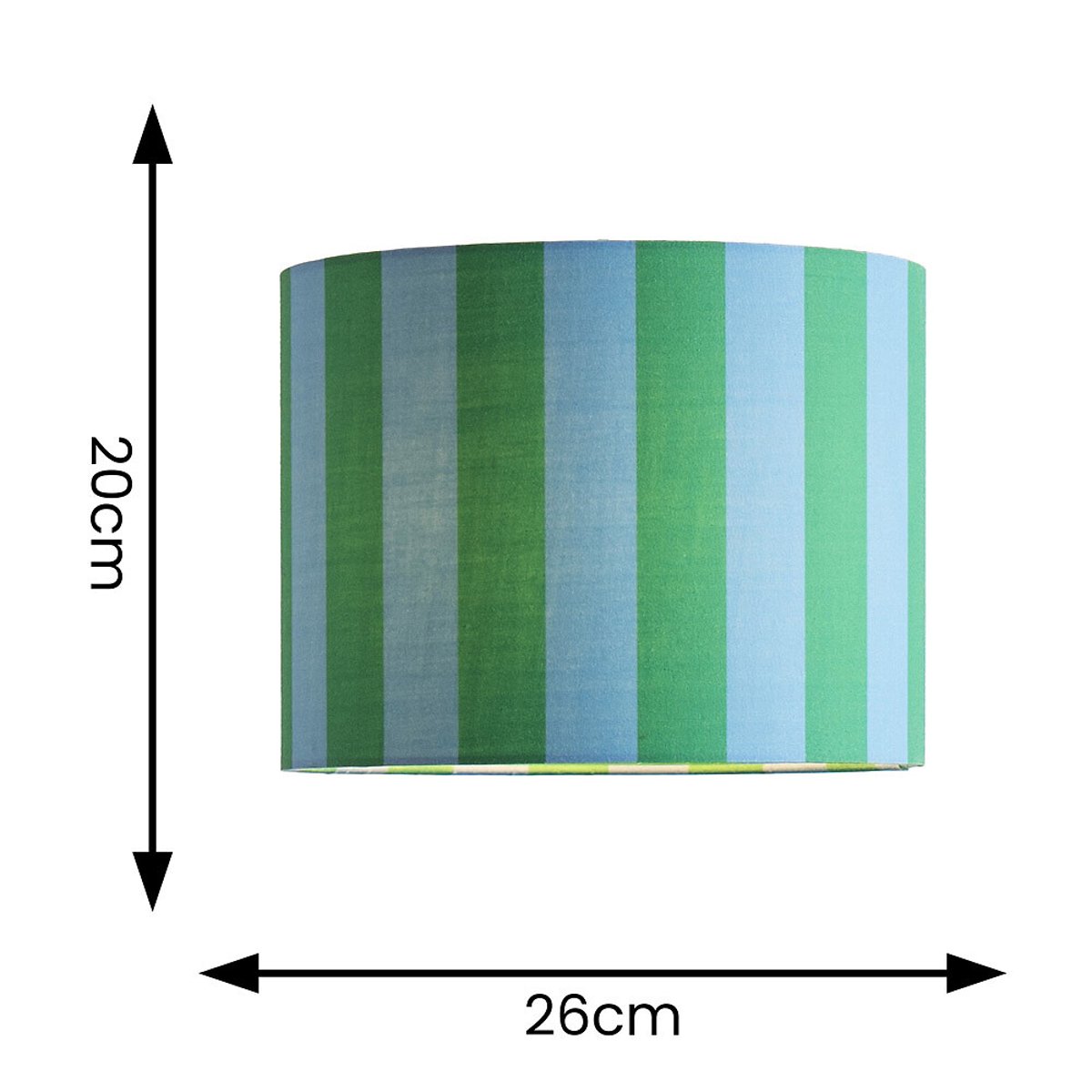 26cm Cory Striped Fabric Drum Shade blue, SO'HOME
